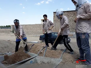 اردوی جهادی فرمانده واحدهای نمونه حوزه مقاومت بسیج دانش آموزی ساوه در روستای نورعلی بیگ