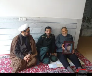 دیدار مسئولین ناحیه مقاومت بسیج درچه با خانواده شهید اکبر مردیها