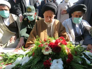 برگزاری مراسم باشکوه تشییع خودرویی پیکر مطهر شهید حاج غلامعلی مثبت