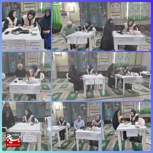 برپایی ایستگاه سلامت باهمکاری بسیج جامعه پزشکی شهرستان عباس آباد