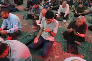 مراسم دعای عرفه در حسینیه شهدای بسیج