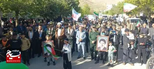 رژه اقتدار و رزمایش سراسری جان فدا ایران امام رضایی در بخش میانکوه