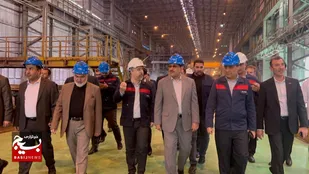 بازدید وزیر صمت از کارخانه فولاد اکسین اهواز