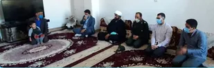 دیدار امام جمعه و جانشین سپاه پیشوا با خانواده شهدای مدافع حرم