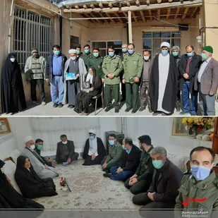 تکریم از خانواده شهید والامقام رمضانی توسط فرمانده سپاه ناحیه اراک