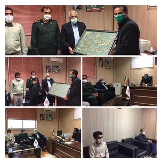 تقدیر فرمانده حوزه مالک اشتر اصناف بندرعباس از کارمندان فرمانداری