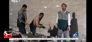 خدمت جهادگران بسیجی  در پایانه های مرزی خوزستان؛ از برپایی موکب و احداث سایبان و زیر ساخت ها تا تامین امنیت خودروها در پارکینگ های شلمچه و چذابه
