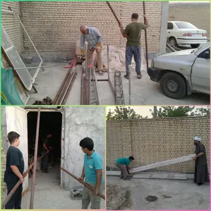 اقدام جهادی بسیجیان هندیجان درتعمیر و نظافت مسجد۱۴معصوم