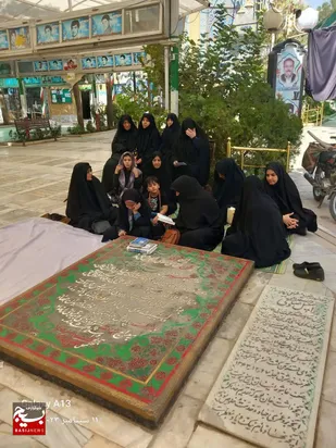 عهد و پیمان بسیجیان پایگاه&zwnj;های حوزه حضرت فاطمه(س) با شهدا