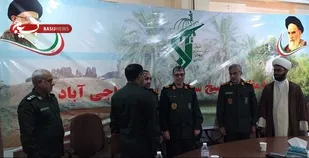 مراسم معارفه جانشین ناحیه سپاه شهرستان حاجی آباد برگزار شد