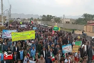 حضور باشکوه مردم شهر کاکی در راهپیمایی ۲۲بهمن