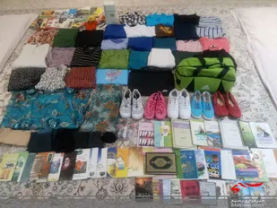 تهیه و توزیع لباس و اقلام فرهنگی جهت مناطق محروم حاشیه بهارستان