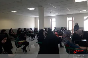 برگزاری آزمون مقدماتی هلال احمر در پایگاه عفاف بهار