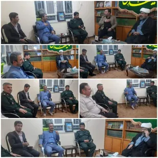 دیدار رئیس سازمان بسیج هنرمندان استان خوزستان و هیئت همراه با امام جمعه، فرماندار و مسئولین دیگر شهرستان لالی
