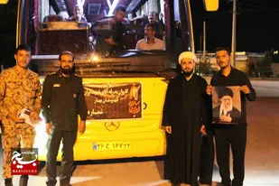 اعزام ۴۵ نفر از بسیجیان مهاجران بهار به مراسم تشییع رهبر شهید