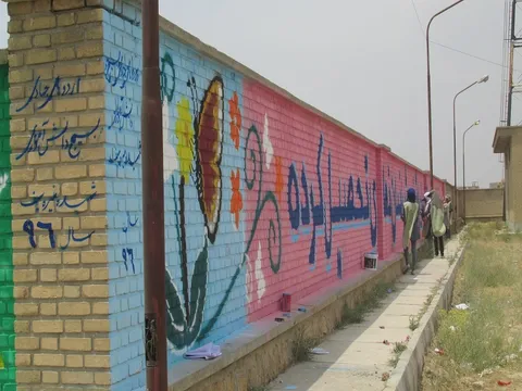 بهسازی و زیبا سازی ۱۷ مدرسه توسط گروه جهادی دانش آموزی تربت حیدریه
