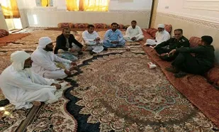 دیدارفرمانده سپاه چابهار با مولوی عارفی امام جمعه اهل سنت نگور