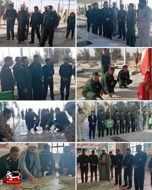 مراسم غبار روبی و عطر افشانی گلزار شهدا نیمروز انجام شد&nbsp;
