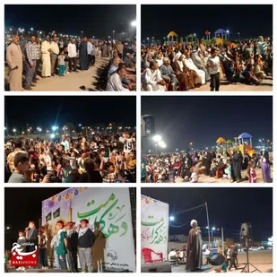 جشن خیابانی دهه کرامت در کوی حافظ منطقه کیانشهر برگزار شد