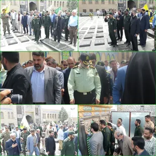 ادای احترام سردار رادان به مقام شهدای شهرستان پیشوا