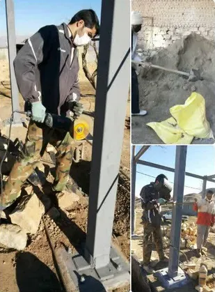 برگزاری اردوی یک&zwnj;روزه جهادی جهت احداث منزل برای محرومین در روستای قزلجه