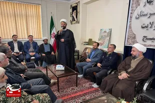 دیدار بسیجیان با امام جمعه بهار