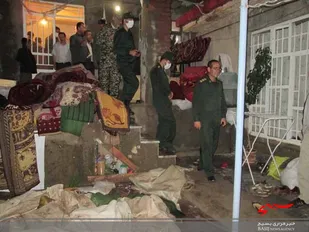 حضور و امداد رسانی بسیجیان سپاه مراغه به سیل زدگان