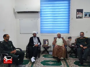 دیدار فرماندهی، مسئول دفتر نمایندگی ولی فقیه در ناحیه جیرفت با امام جمعه
