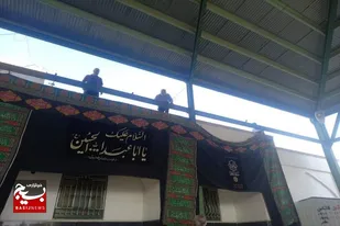 بیرق عزای امام حسین (ع) در سرخه برپا شد