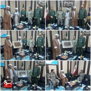 دیدار صمیمانه مسئولین گروه پدافندهوایی ارتش با فرماندهی و نمایندگی ولی فقیه  ناحیه سپاه شهرستان بندرلنگه
