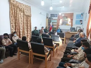 دیدار  دانش آموزان با امام جمعه به مناسبت هفته بسیج دانش آموزی دربستک