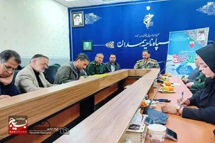 نشست خبری فرمانده سپاه ناحیه همدان به مناسبت هفته بسیج