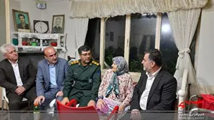 دیدار استاندار مازندران با مادر شهید &laquo; موسی خدمتگزار&raquo; در چالوس