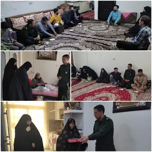 دیدار جمعی از بسیجیان حوزه ثارالله شهر گلستان با خانواده های معظم شهدا