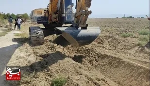 برای نخستین بار در درگز؛ اجرای پروژه پوشش انهار با تکنولوژی بتن پارچه ای