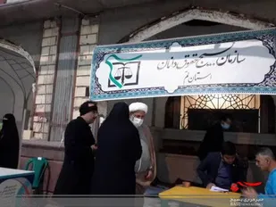 ارائه خدمات صلواتی غرفه حقوقی سازمان بسیج حقوق دانان قم در مسجد مقدس جمکران