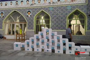 رزمایش کمک مومنانه درپایگاه شهید محلاتی طزره شهر دامغان برگزار شد