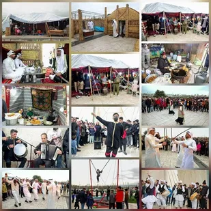 استقبال   مسافران  از دهکده  بهار ایران پهنه غرب تهران