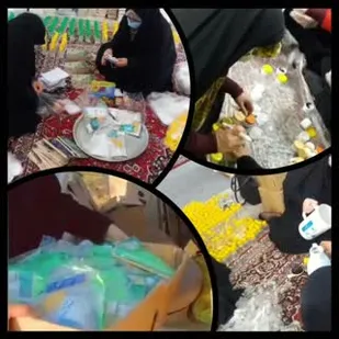 توزیع ۴۵۰ بسته بهداشتی در اروند کنار