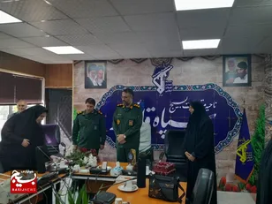 دیدار ریاست مرکز آموزش عالی حضرت فاطمه (س) قائمشهر با فرمانده سپاه شهرستان