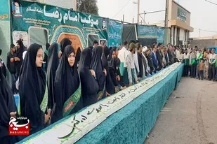 برش کیک ۱۴ متری در جشن نیمه&zwnj;شعبان هامون
