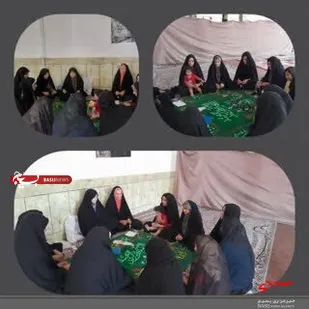 برپایی سفره صلوات در روستای مسن