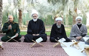 دیدار پایوران و بسیجیان با امام جمعه آبادان به مناسبت هفته بسیج