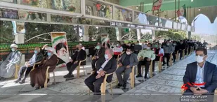 مراسم غبار روبی و عطر افشانی قبور مطهر گلزار شهدای سنگ شیر