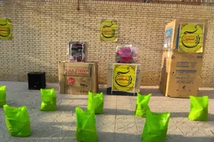 برگزاری رزمایش کمک مومنانه حوزه مقاومت بسیج صاحب الزمان جهرم