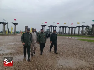 بازدید جانشین فرمانده سپاه حضرت ولیعصر(عج) استان خوزستان از یادمان شهدای فتح المبین