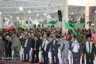 شکوه حضور هزاران بسیجی دامغانی در همایش بزرگ اقتدار بسیجیان