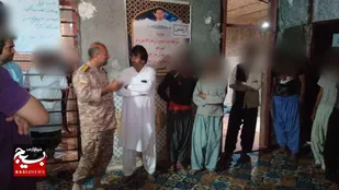 پای کار بودن سپاه در میدان ترک اعتیادحضور فرمانده سپاه شهرستانی سراوان در کمپ سادات