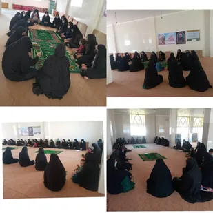 برپایی سفره  صلوات در دهستان ریگ