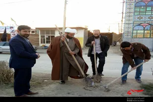 غرس نهال به همت بسیج سازندگی در فامنین